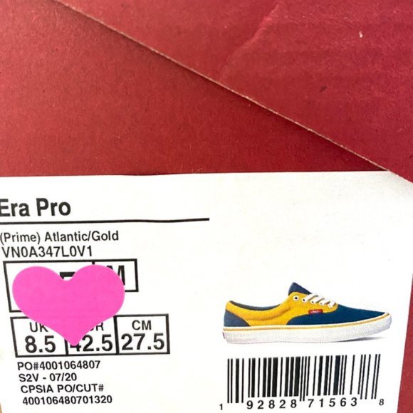 💖MEGA SALE💖VANS Era Pro Prime Atlantic Shoes Women’s Gold Suede VN0A347L0V1 - Picture 2 of 10